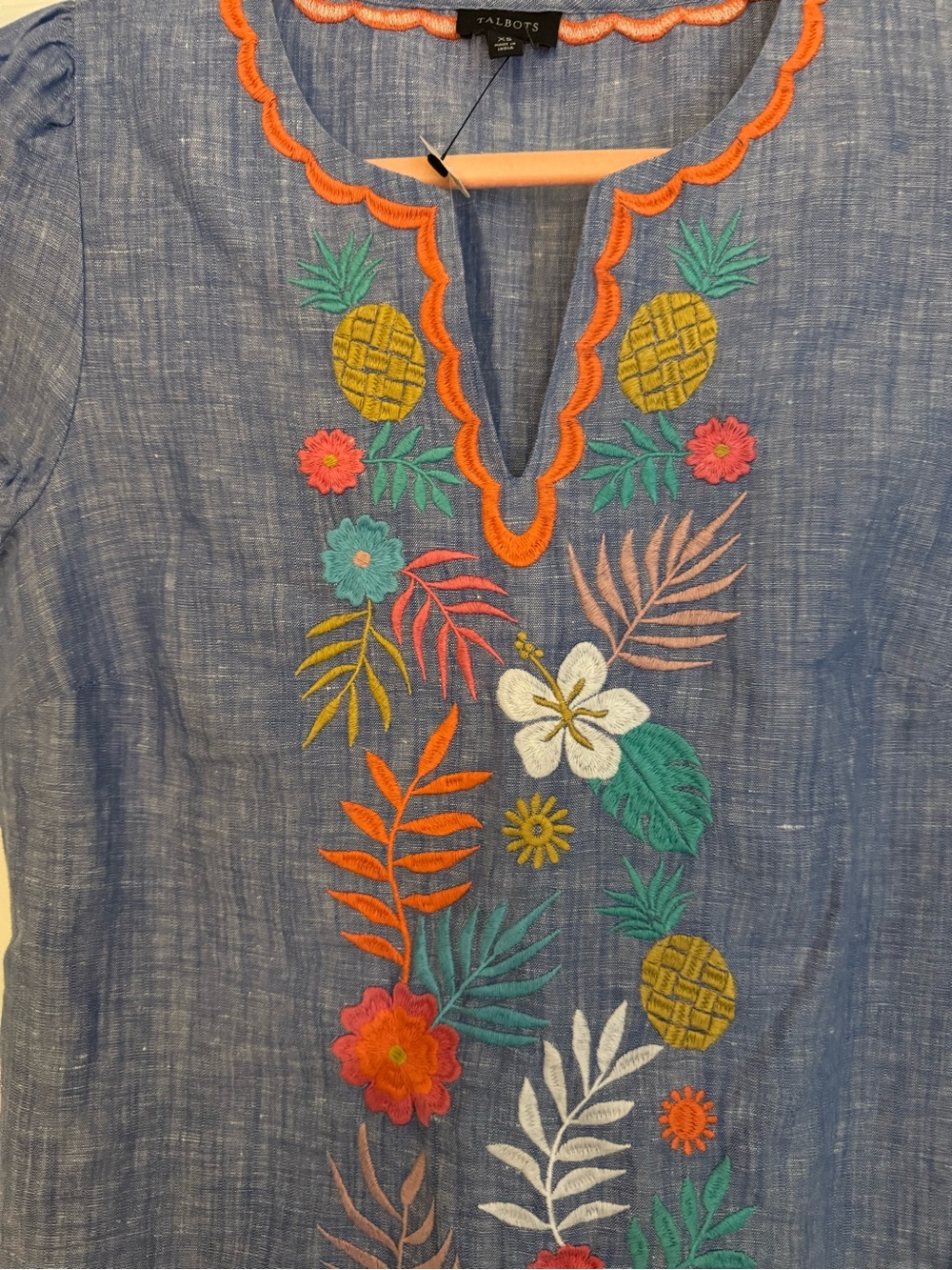 Talbots linen blend top size XS - Picture 2 of 4